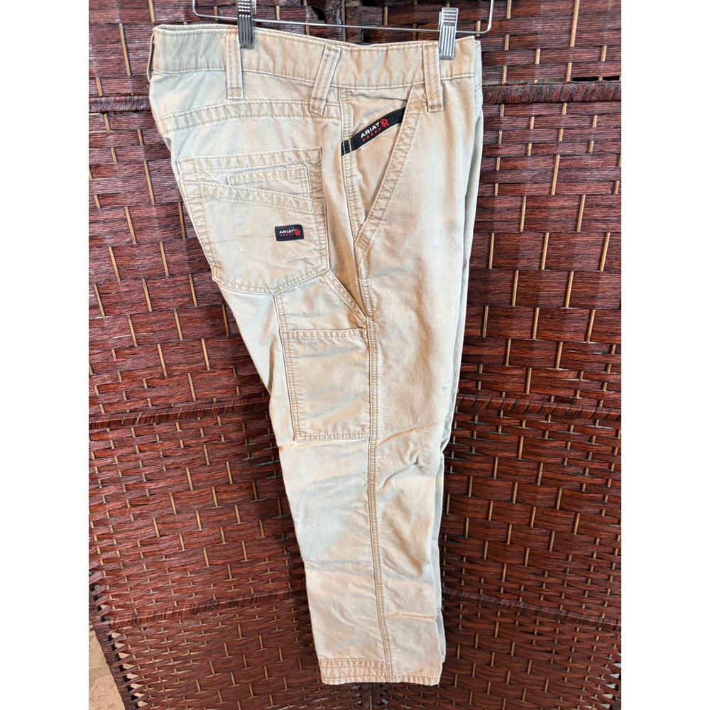 Ariat FR Mens Flame Resistant CAT2 Work Pants Tan Canvas Utility Carpenter 34x32